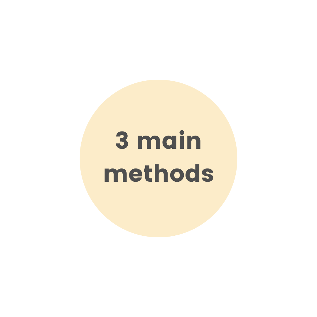3 main methods
